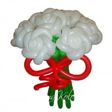 Букет білих троянд з кульок